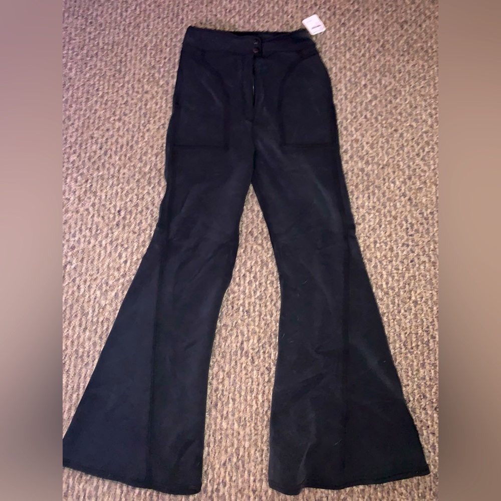 NWT free people movement light heart stretchy heavy pants size small black